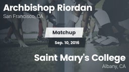 Matchup: Archbishop Riordan vs. Saint Mary's College  2016