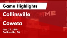 Collinsville  vs Coweta  Game Highlights - Jan. 23, 2018