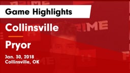 Collinsville  vs Pryor  Game Highlights - Jan. 30, 2018