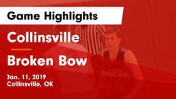 Collinsville  vs Broken Bow  Game Highlights - Jan. 11, 2019
