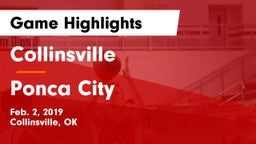 Collinsville  vs Ponca City  Game Highlights - Feb. 2, 2019