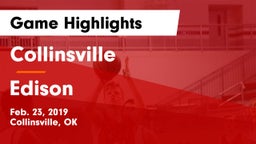 Collinsville  vs Edison  Game Highlights - Feb. 23, 2019