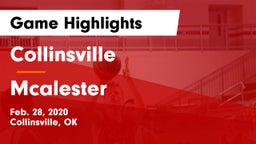 Collinsville  vs Mcalester Game Highlights - Feb. 28, 2020