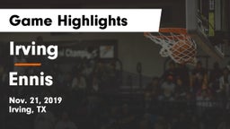 Irving  vs Ennis  Game Highlights - Nov. 21, 2019