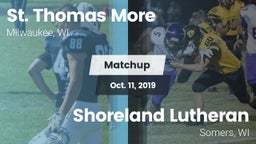 Matchup: St. Thomas More vs. Shoreland Lutheran  2019