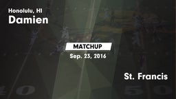 Matchup: Damien  vs. St. Francis 2016