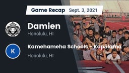 Recap: Damien  vs. Kamehameha Schools - Kapalama 2021