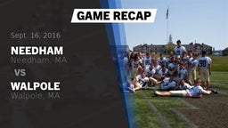 Recap: Needham  vs. Walpole  2016