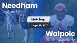 Matchup: Needham  vs. Walpole  2017