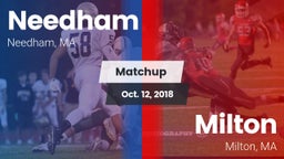 Matchup: Needham  vs. Milton  2018