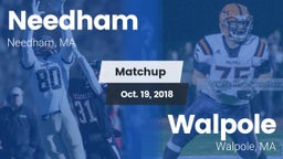 Matchup: Needham  vs. Walpole  2018