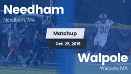 Matchup: Needham  vs. Walpole  2019