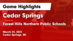 Cedar Springs  vs Forest Hills Northern Public Schools Game Highlights - March 24, 2023