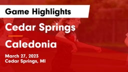Cedar Springs  vs Caledonia  Game Highlights - March 27, 2023