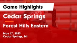 Cedar Springs  vs Forest Hills Eastern  Game Highlights - May 17, 2023