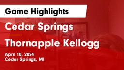 Cedar Springs  vs Thornapple Kellogg  Game Highlights - April 10, 2024