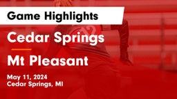 Cedar Springs  vs Mt Pleasant Game Highlights - May 11, 2024