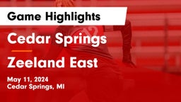 Cedar Springs  vs Zeeland East  Game Highlights - May 11, 2024