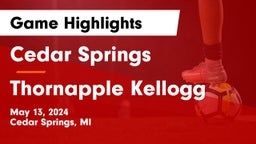 Cedar Springs  vs Thornapple Kellogg  Game Highlights - May 13, 2024