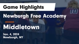 Newburgh Free Academy  vs Middletown  Game Highlights - Jan. 4, 2024