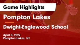 Pompton Lakes  vs Dwight-Englewood School Game Highlights - April 8, 2022