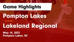 Pompton Lakes  vs Lakeland Regional  Game Highlights - May 14, 2022
