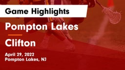 Pompton Lakes  vs Clifton  Game Highlights - April 29, 2022