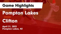 Pompton Lakes  vs Clifton  Game Highlights - April 21, 2023
