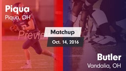 Matchup: Piqua  vs. Butler  2016