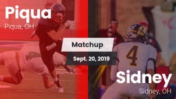 Matchup: Piqua  vs. Sidney  2019