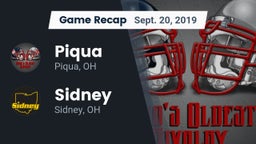 Recap: Piqua  vs. Sidney  2019