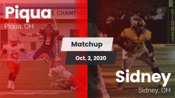 Matchup: Piqua  vs. Sidney  2020