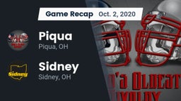 Recap: Piqua  vs. Sidney  2020