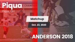 Matchup: Piqua  vs. ANDERSON 2018 2020