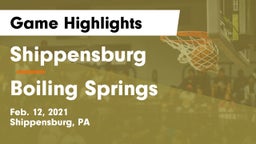 Shippensburg  vs Boiling Springs  Game Highlights - Feb. 12, 2021