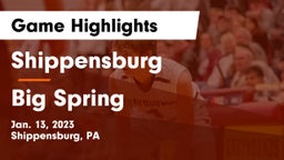 Shippensburg  vs Big Spring  Game Highlights - Jan. 13, 2023