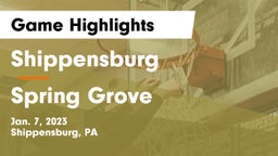 Shippensburg  vs Spring Grove  Game Highlights - Jan. 7, 2023