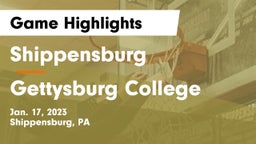 Shippensburg  vs Gettysburg College Game Highlights - Jan. 17, 2023