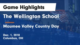 The Wellington School vs Maumee Valley Country Day  Game Highlights - Dec. 1, 2018