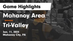 Mahanoy Area  vs Tri-Valley  Game Highlights - Jan. 11, 2024