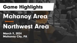 Mahanoy Area  vs Northwest Area  Game Highlights - March 9, 2024