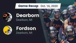 Recap: Dearborn  vs. Fordson  2020