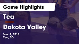 Tea  vs Dakota Valley  Game Highlights - Jan. 4, 2018