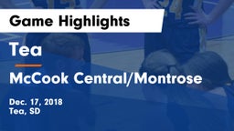 Tea  vs McCook Central/Montrose  Game Highlights - Dec. 17, 2018