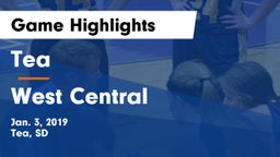 Tea  vs West Central  Game Highlights - Jan. 3, 2019