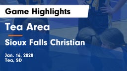 Tea Area  vs Sioux Falls Christian  Game Highlights - Jan. 16, 2020
