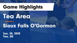 Tea Area  vs Sioux Falls O'Gorman  Game Highlights - Jan. 28, 2020