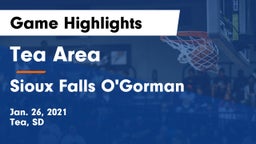 Tea Area  vs Sioux Falls O'Gorman  Game Highlights - Jan. 26, 2021