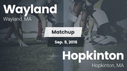 Matchup: Wayland  vs. Hopkinton  2016