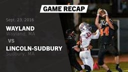Recap: Wayland  vs. Lincoln-Sudbury  2016
